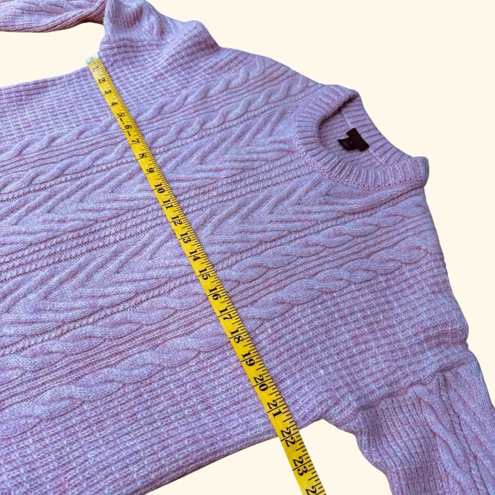 J Crew Cable Knit Tunic Sweater  Cashmere Mohair Womens Size S Pink Oversized - Picture 14 of 14